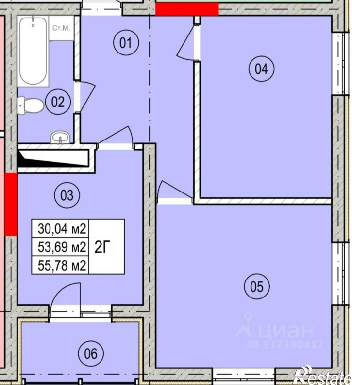 2-комн квартира проспект Мохаммеда Али, 20,  д. 20