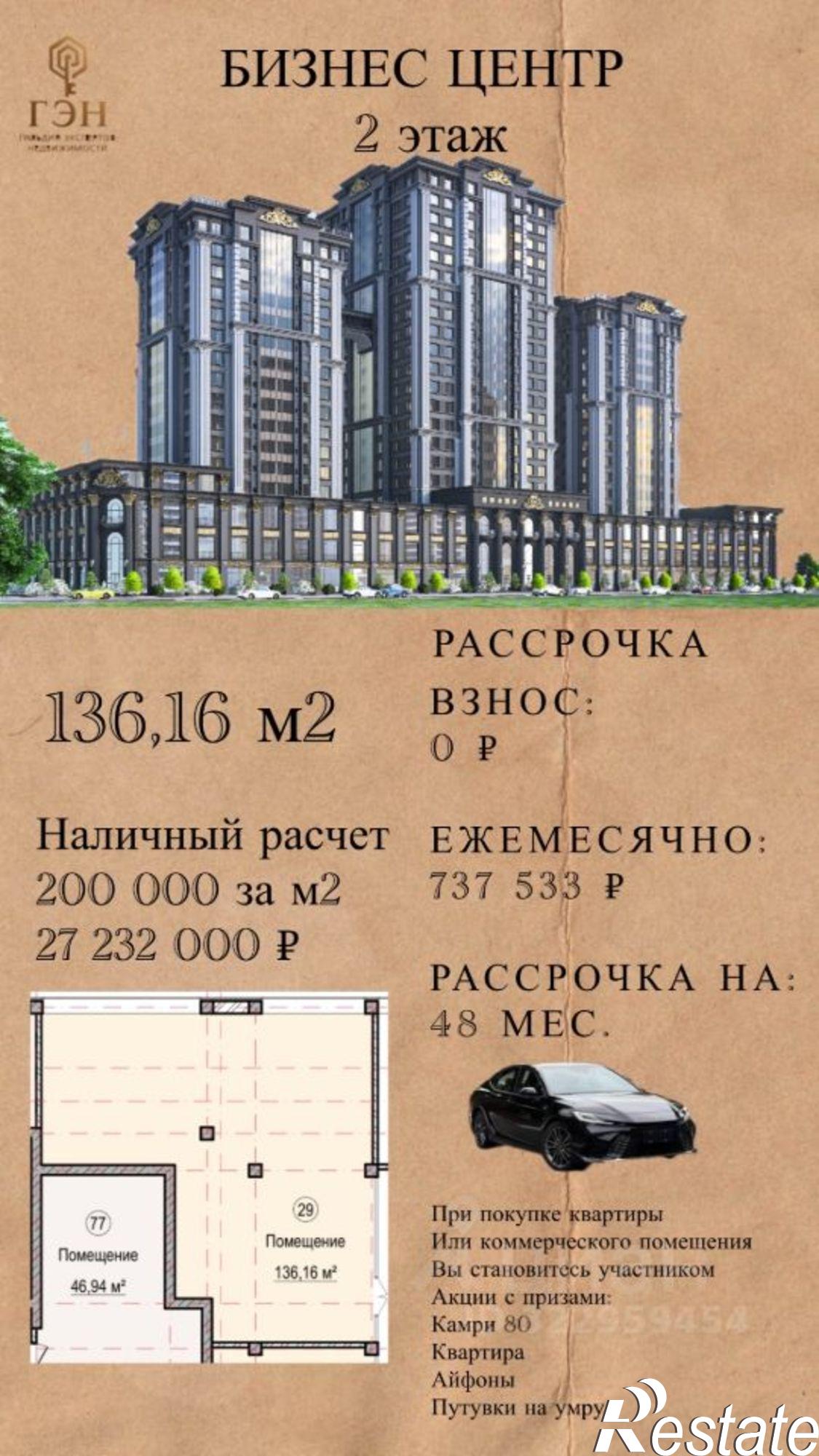Купить помещение свободного назначения за 35 100 000 рублей на пр-кт им В.В.Путина, 1б