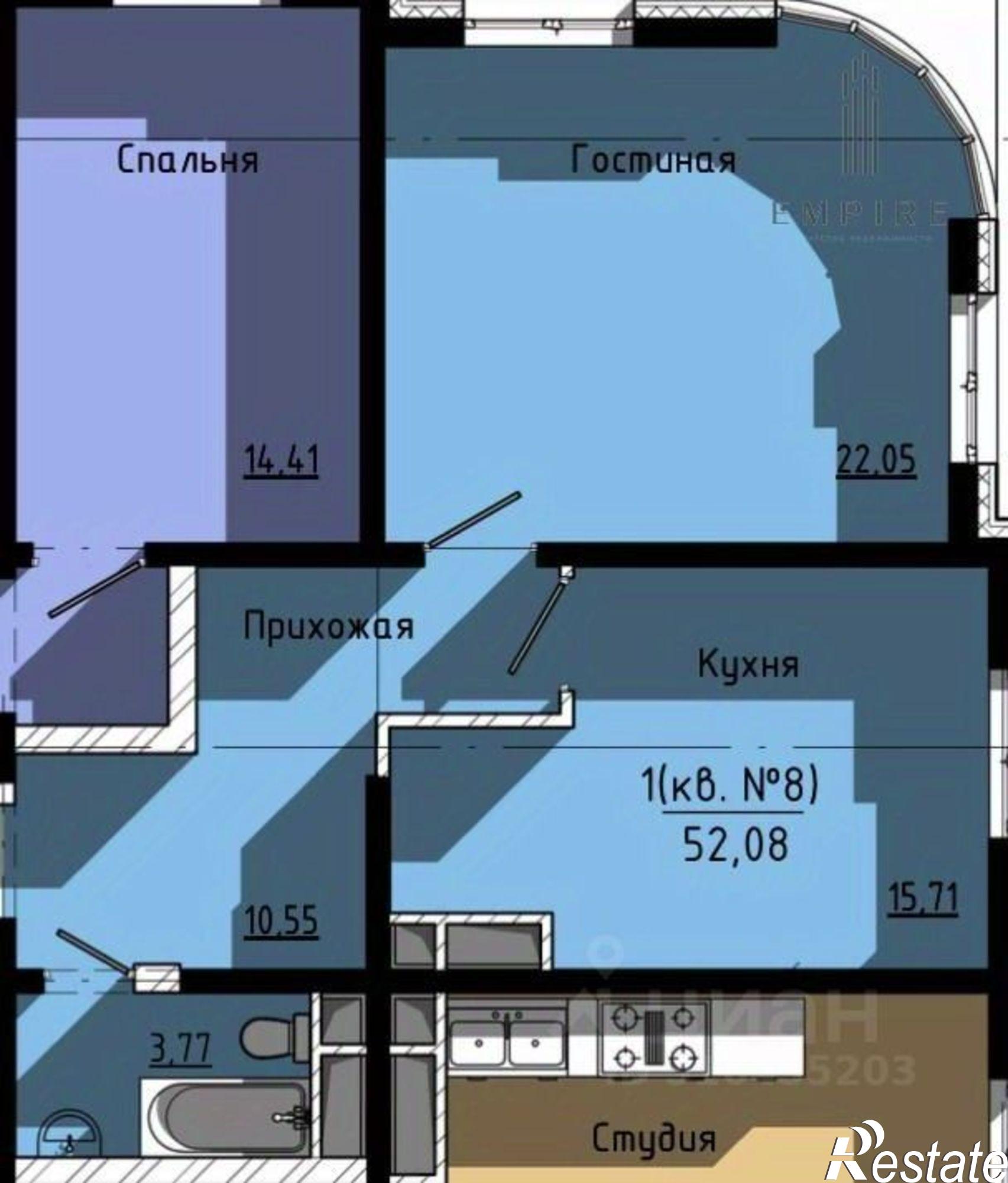 Купить квартиру за 3 530 000 рублей на проспект В. В. Путина, 4